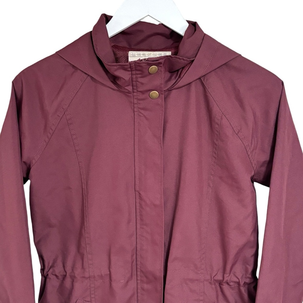 O’Neill Gayle Burgundy Windbreaker Hooded Zip Up Spring Jacket Women's Size XS - Picture 2 of 15